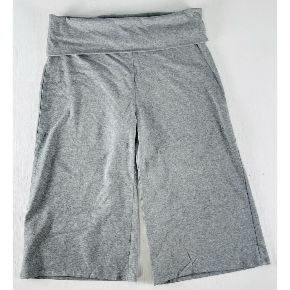 New Y2K Gray Gaucho Cropped Capri Wide Leg Pants Women's S Out From Under
